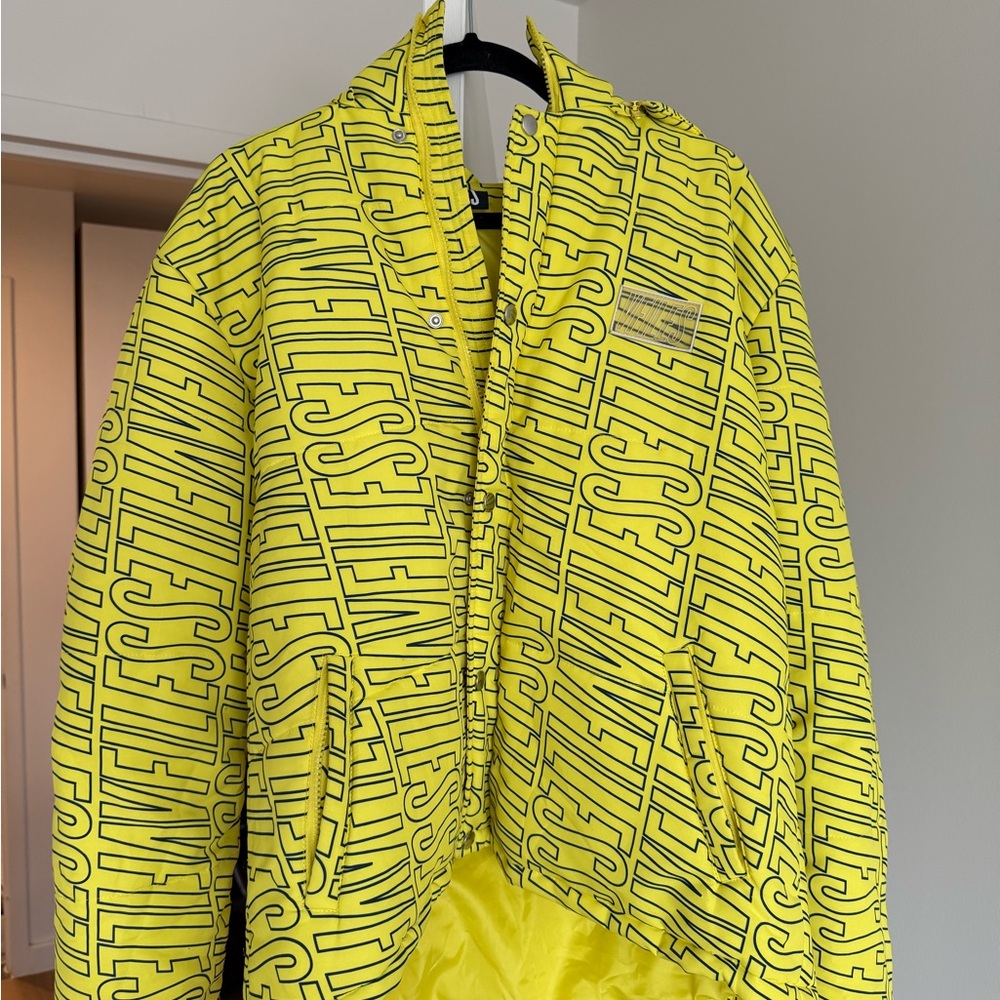 VFILES Yellow Graphic Puffer Jacket